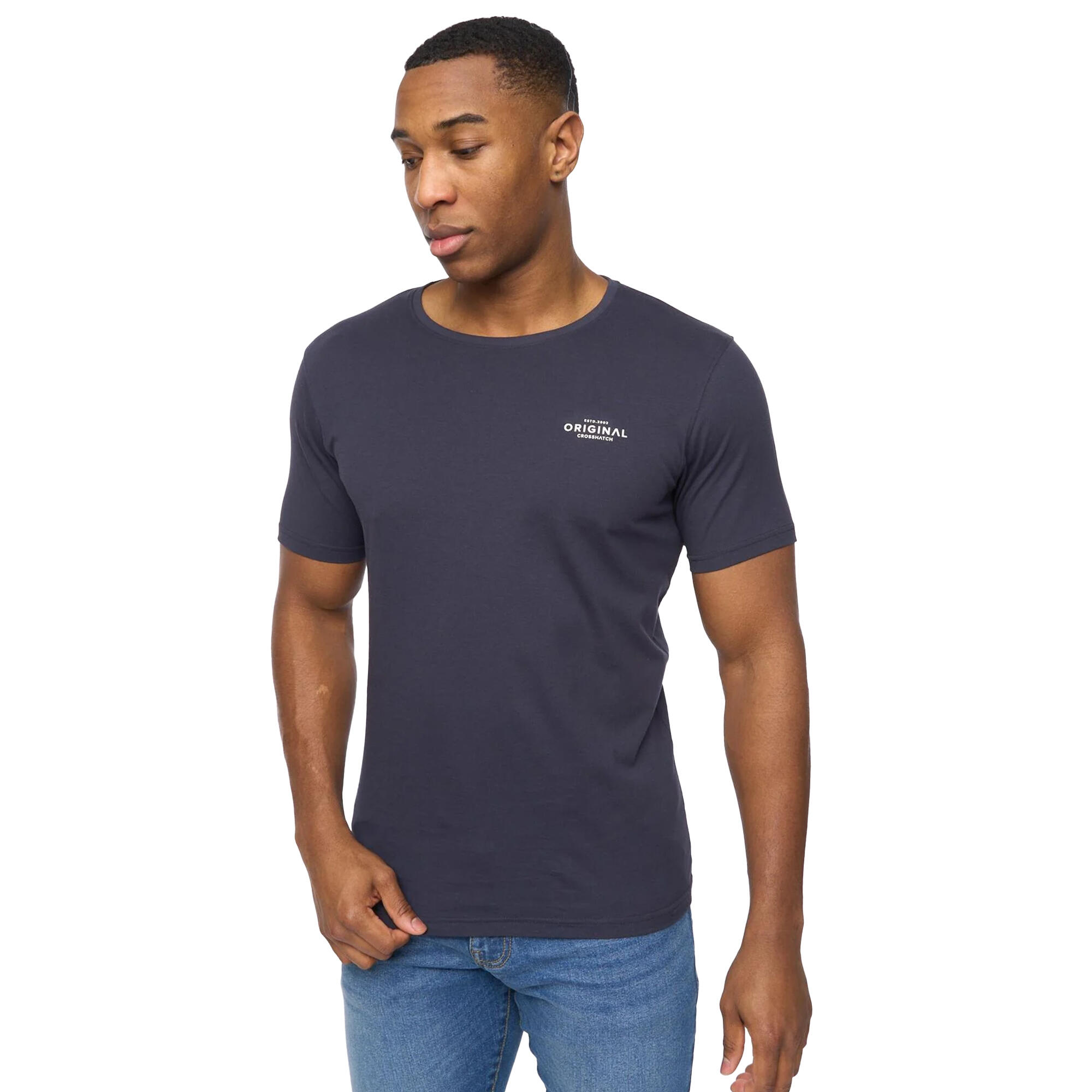 Mens Basic TShirt (Pack of 5) (White/Navy/Denim/Blue/Grey Marl) 3/4