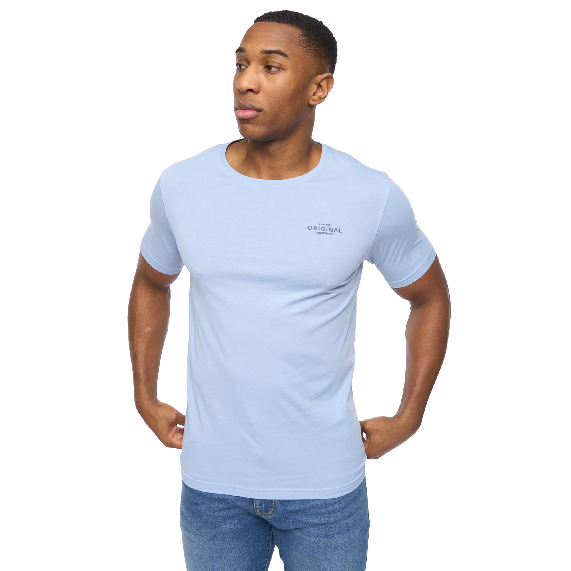 Mens Basic TShirt (Pack of 5) (White/Navy/Denim/Blue/Grey Marl) 2/4