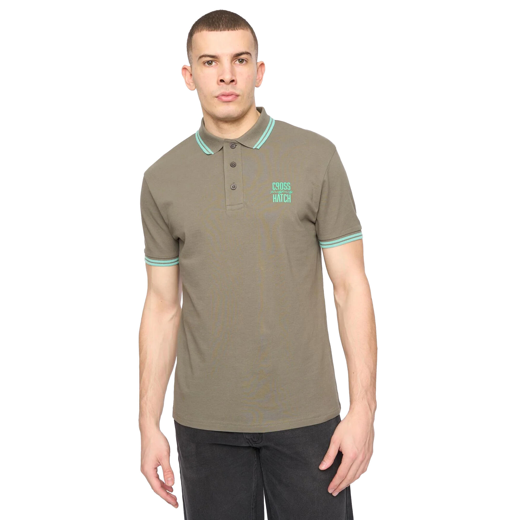 Mens Changra Polo Shirt (Dark Sage) 2/3