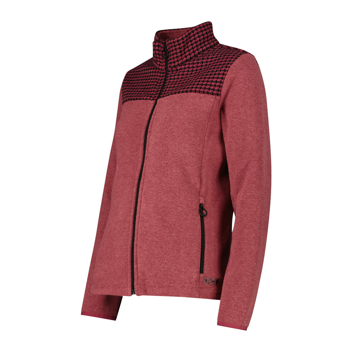 Dames fleece sweatshirt met rits en print CMP 3/3