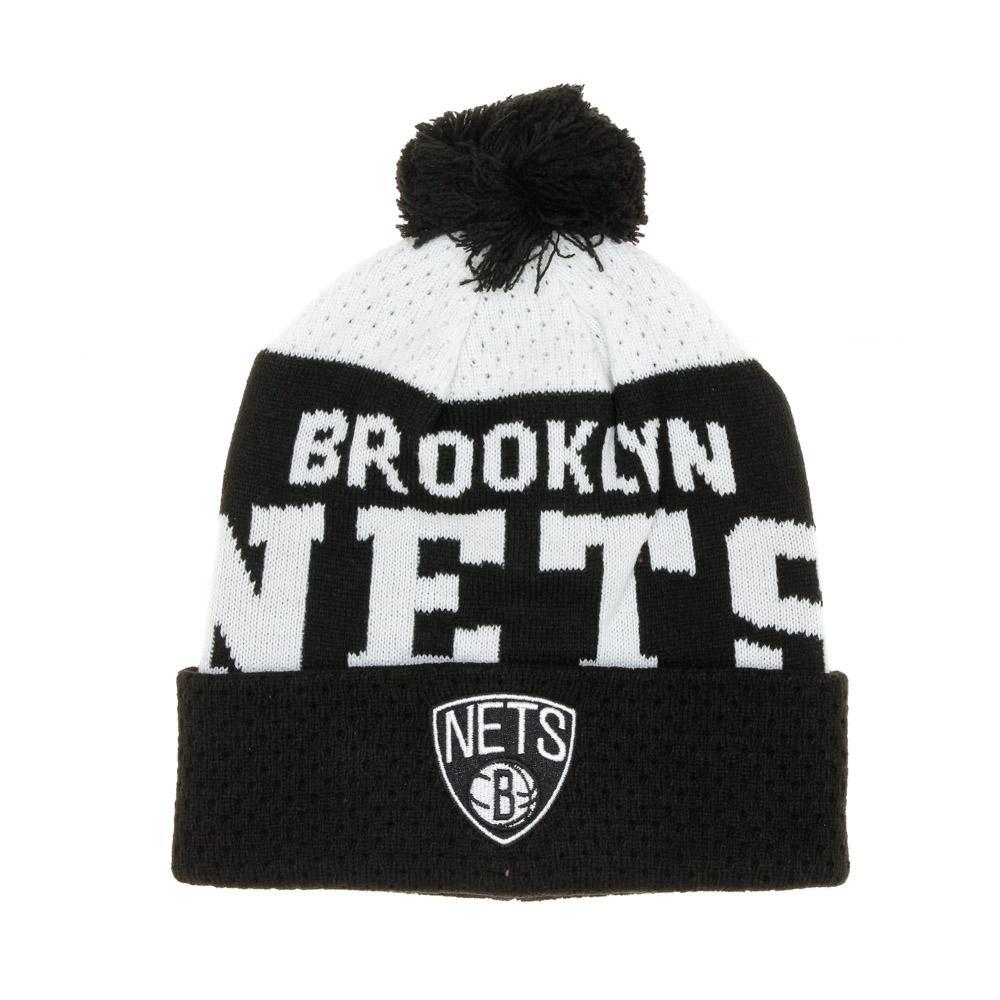 Brooklyn Nets NBA Collegiate Black/White Beanie Hat for Boys