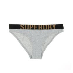 Culotte Grise Femme Superdry Logo Brief