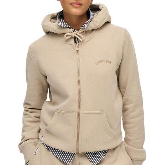 Sweat Zippé Beige Femme Superdry Essential