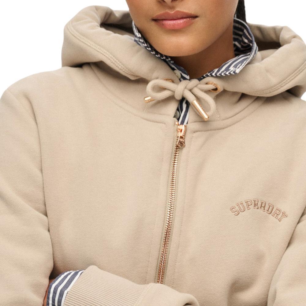 Sweat Zippé Beige Femme Superdry Essential 2/2