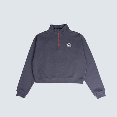 Felpa lifestyle donna con mezza zip AW25