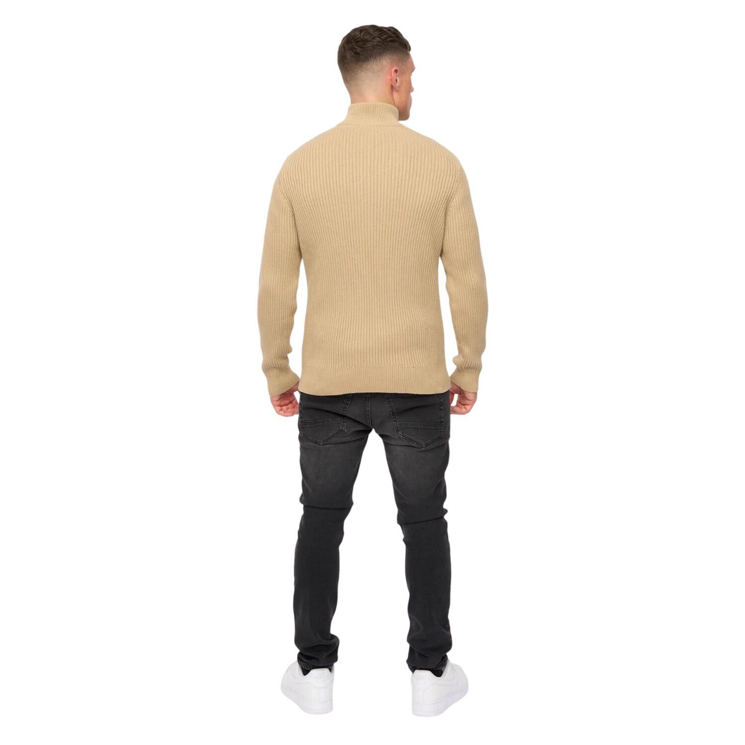 Pullover Cerniera Ad Un Quarto Uomo Crosshatch Havaline Pietra 3/5