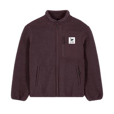 Sherpa fleecejack - klassieke pasvorm / gerecycled (maroon)