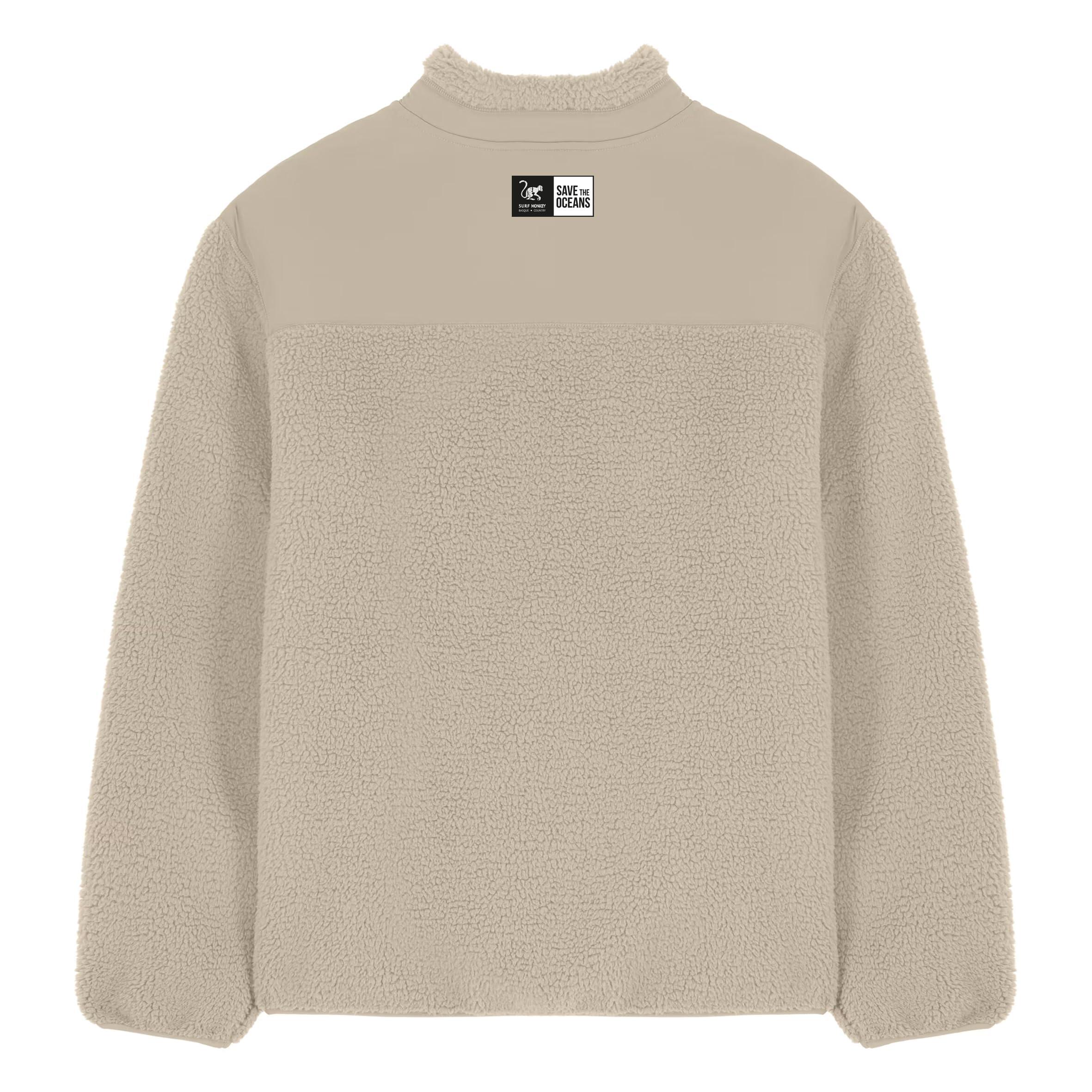 Giacca Sherpa foderata in pile - Vestibilità classica / Riciclata (Beige) 2/7