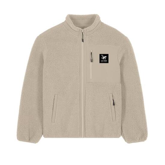 Sherpa-Fleecejacke - Klassische Passform / Recycelt (Bordeauxrot)