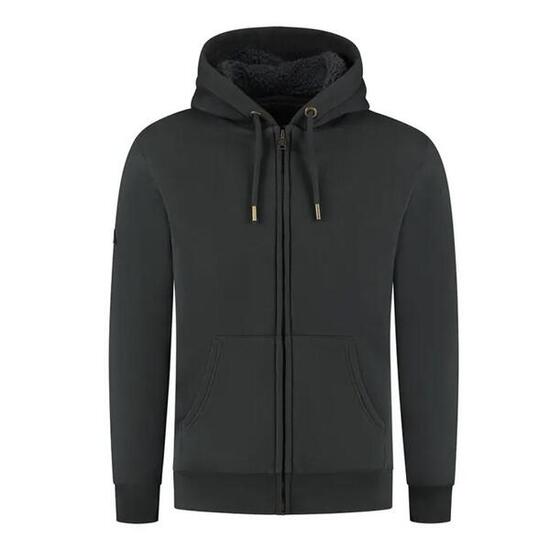 Sweat Zippé Noir Homme Superdry Borg - L
