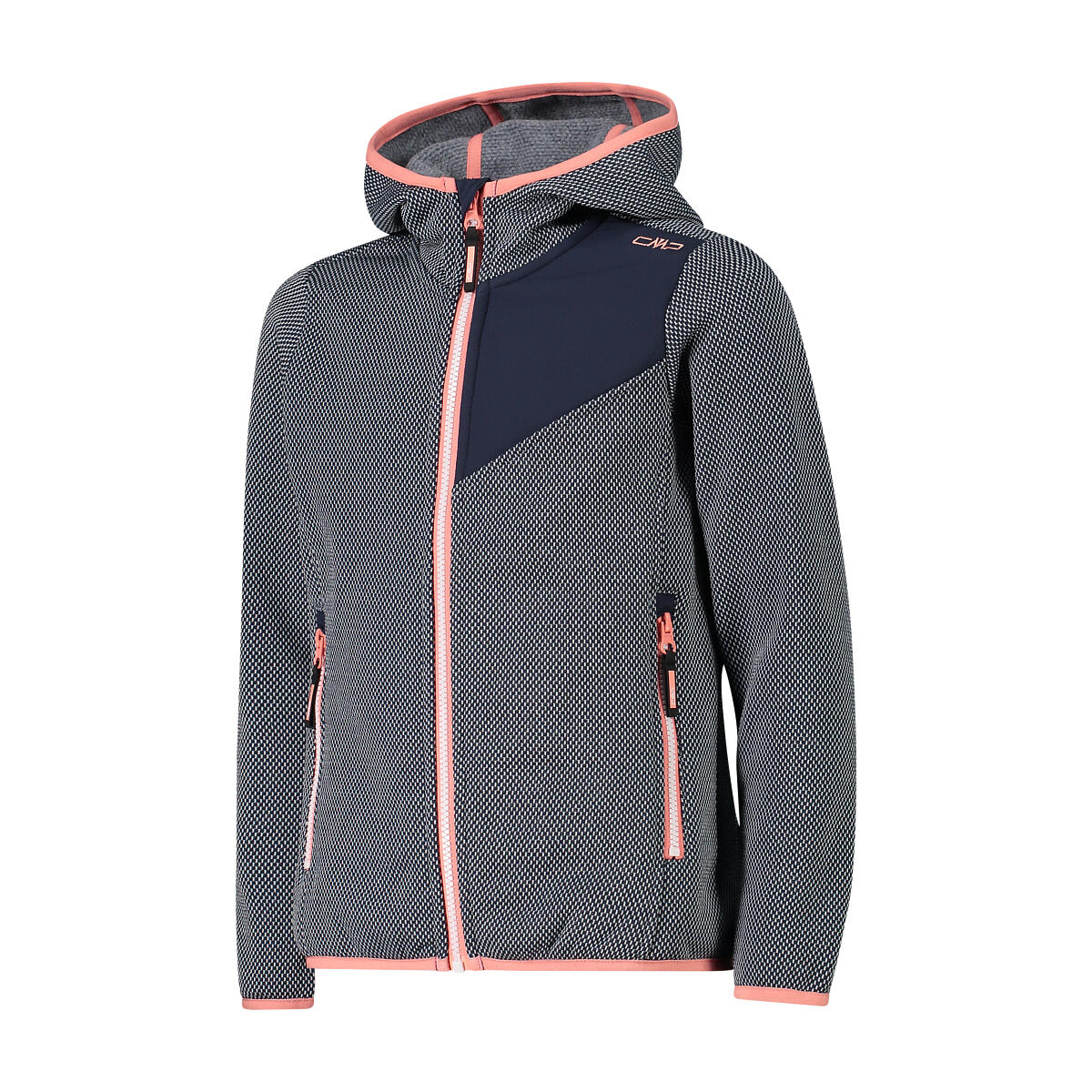 Polaire à capuche en tricot jacquard fille CMP 3/3