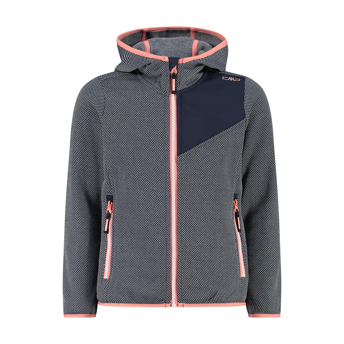 CMP Felpa con cappuccio in maglia jacquard per ragazza CMP