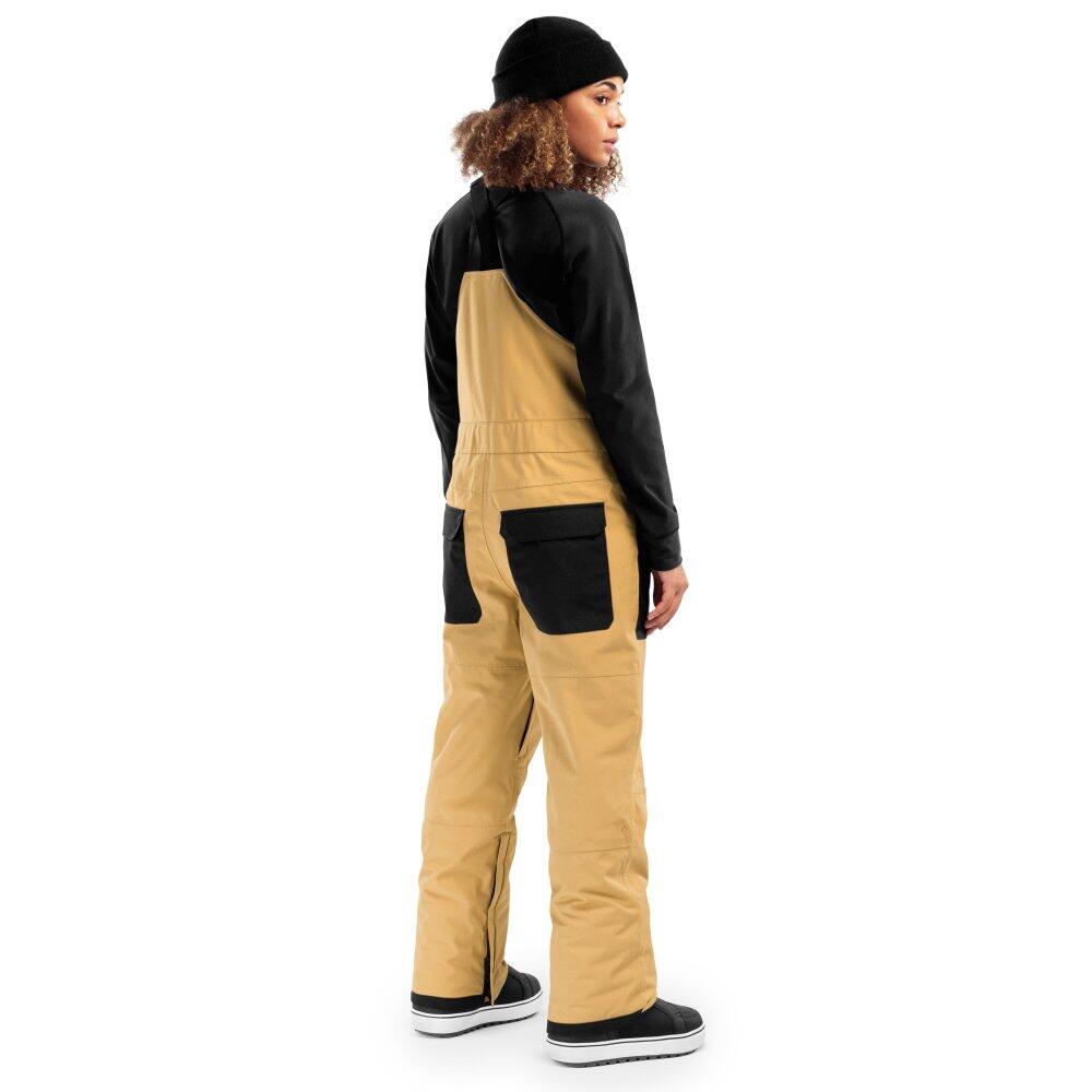 Women Winter sports ’s snowboard bib pants B1 Maple-W Beige 2/7