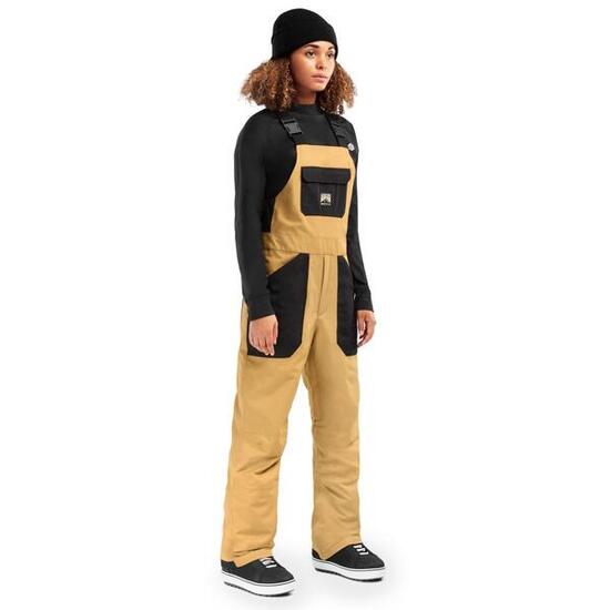 Damen Wintersport snowboard-trägerhose für B1 Maple-W Beige