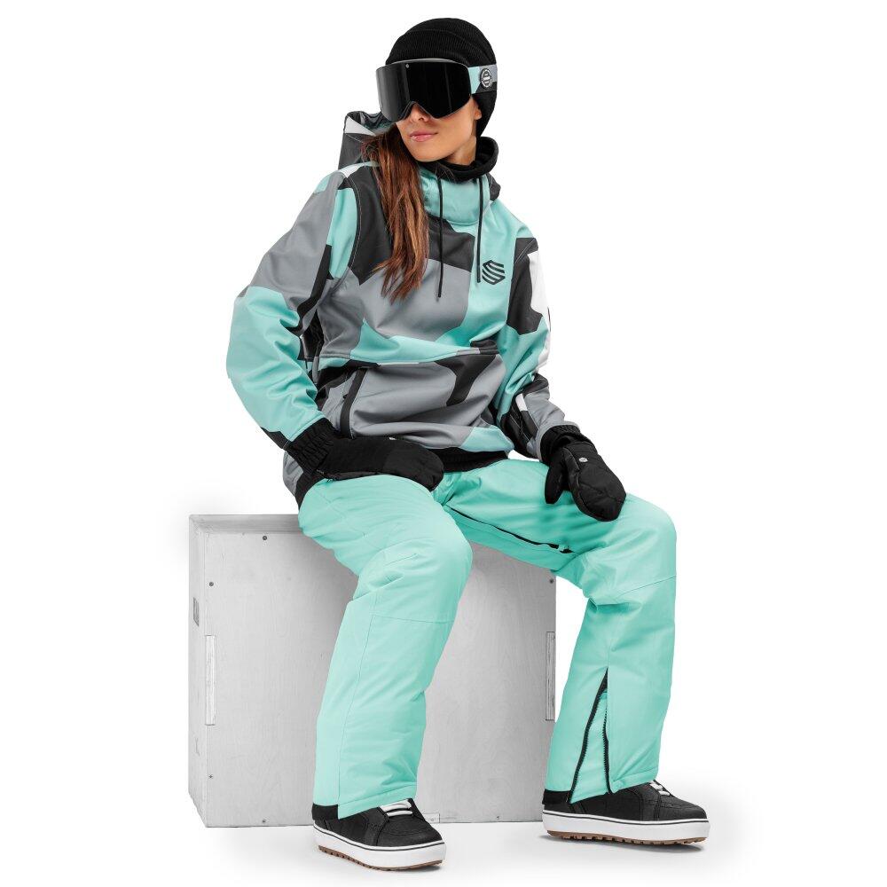 Calças de snowboard para mulher Desportos de inverno P1 Glacier-W Turquesa 3/7