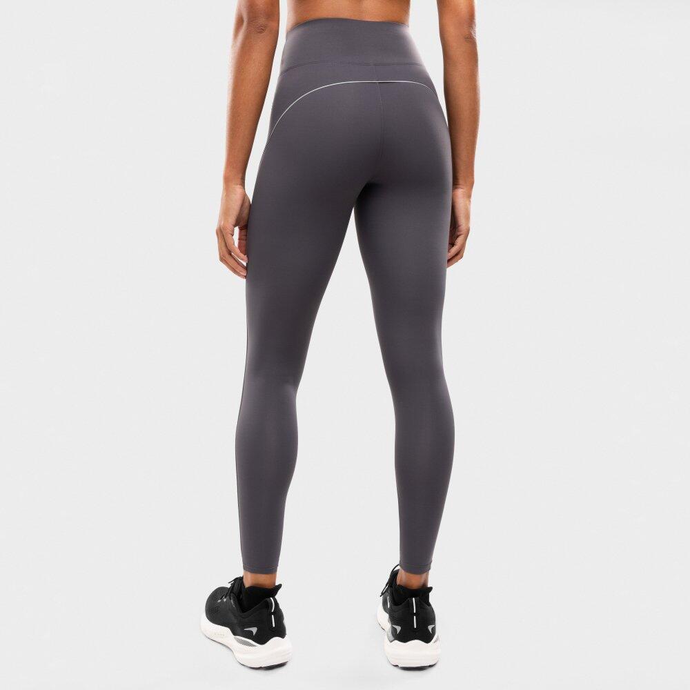 Mallas reflectantes largas running mujer fitness Lume Dark Gray Gris 6/7