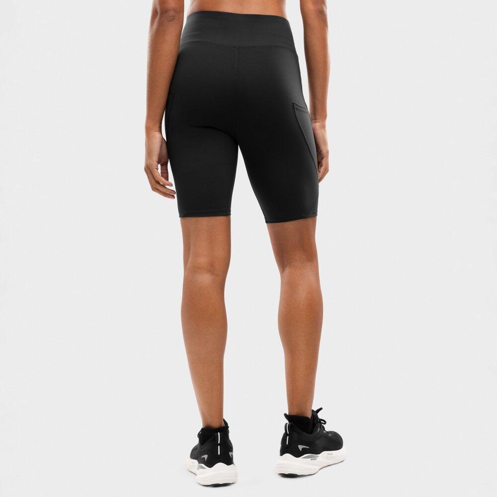 Pantaloncini aderenti da corsa da donna Fitness Thames Black Nero 6/7