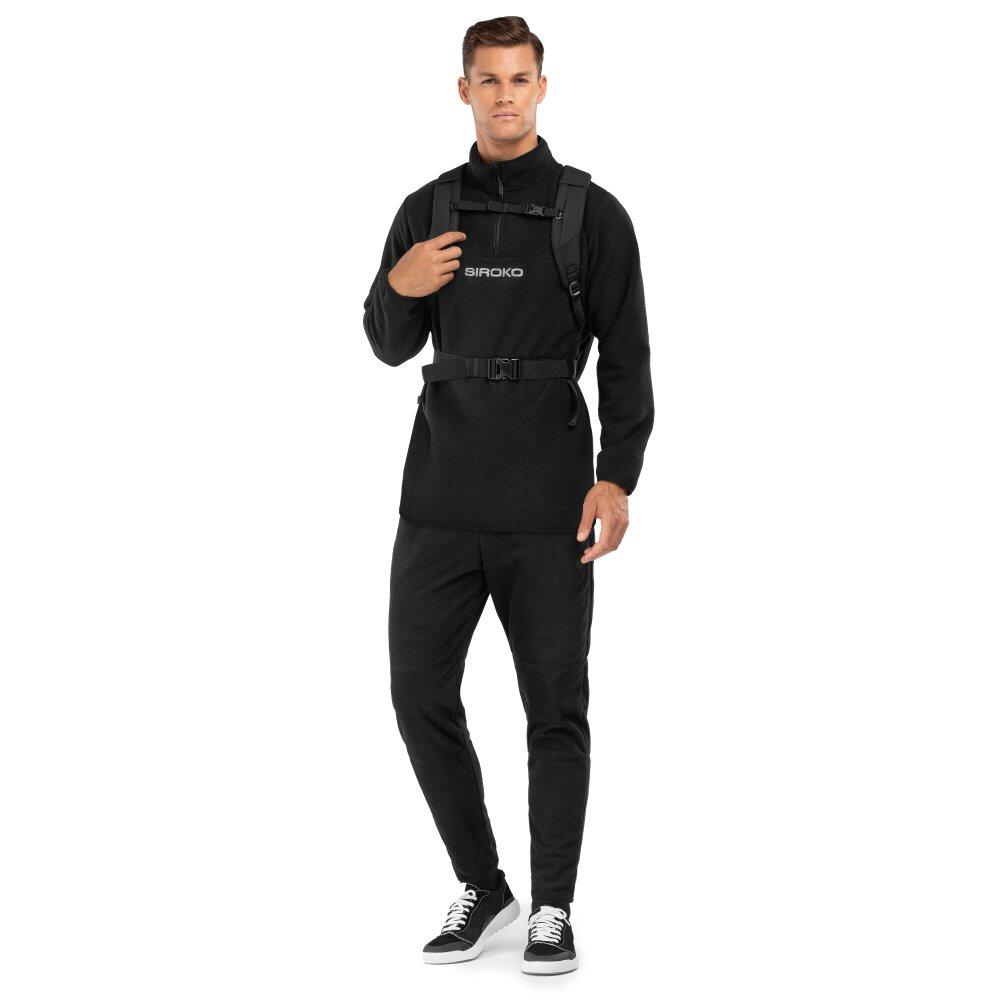 Camisola polar grossa homem Desportos de inverno Shadow Preto 3/7