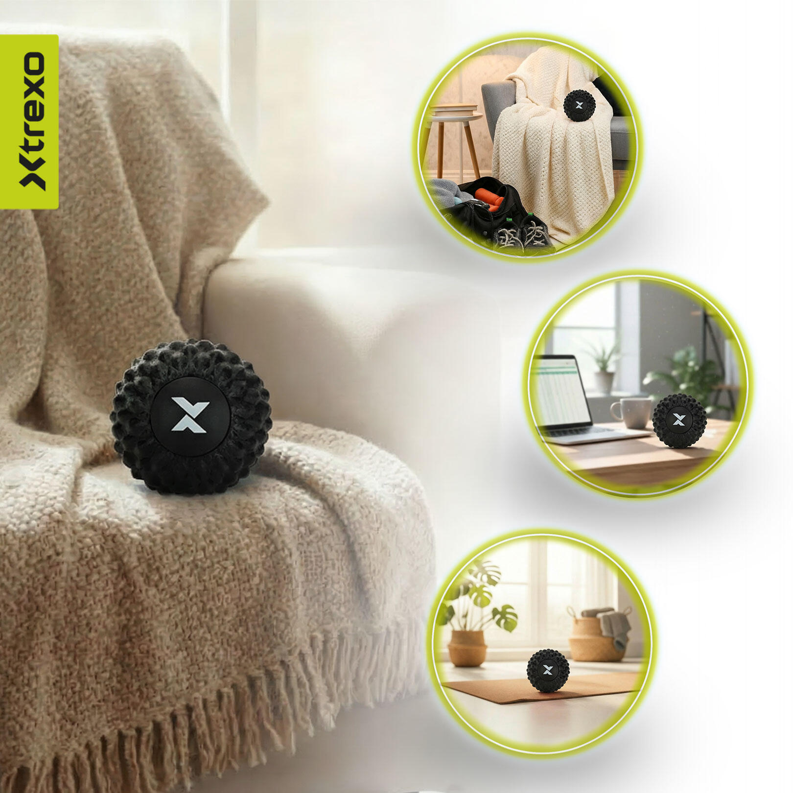 Balle de massage Trexo TPE TXO-B4Z074-VT 6/7