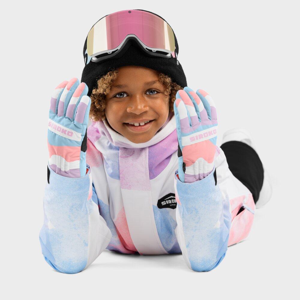 Kids Winter sports ’ snowboard and ski winter gloves Bubbles Multicolor 4/7