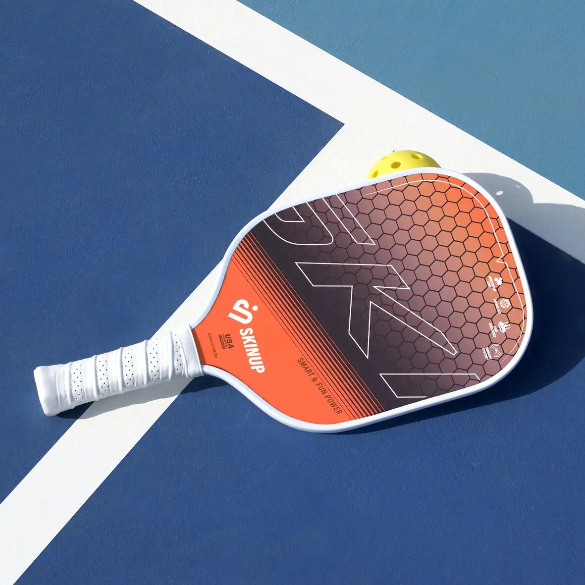 Racchetta da pickleball arancione Smart & Fun+ - SKINUP Sport 2/4