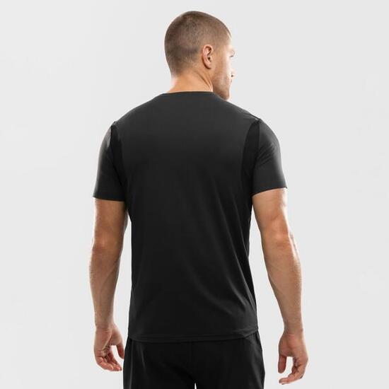 T-shirt running manches courtes homme Fitness Gate Black Noir