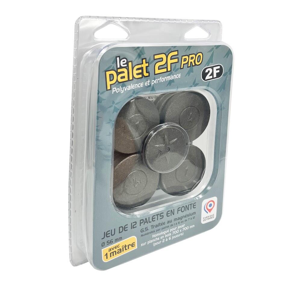 Sebo - Jeu De 12 Palets 2f Bretons + 1 Maître En Fonte Gs - Jeux De Palets - Gris - 56 Mm - Decathlon