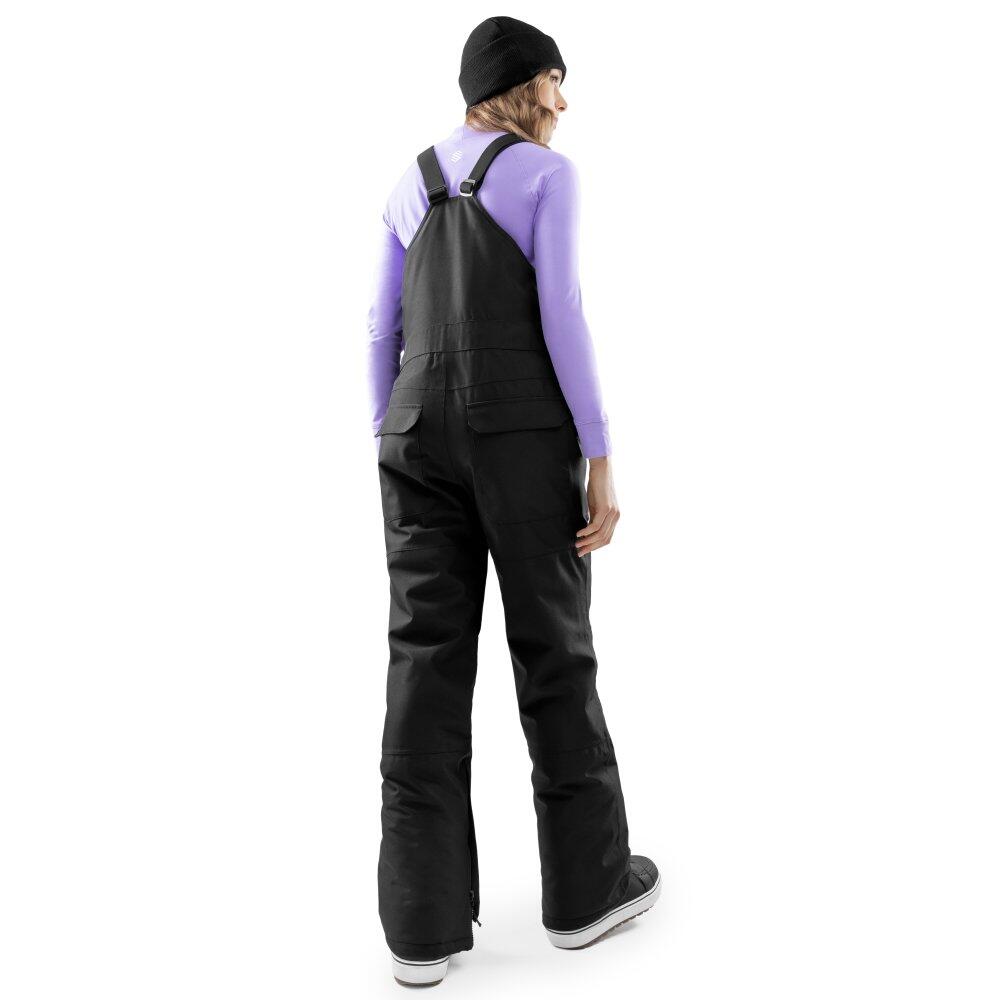 Damen Wintersport snowboard-trägerhose für B1-W Broad Peak Schwarz 2/8