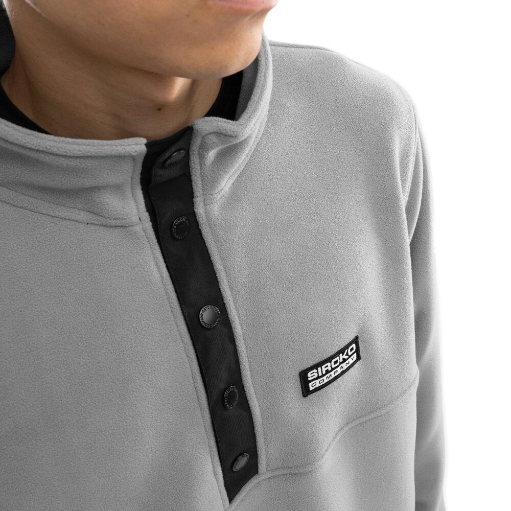 Camisola polar grossa com meio fecho para homem Desportos de inverno Koli Cinzen 5/8