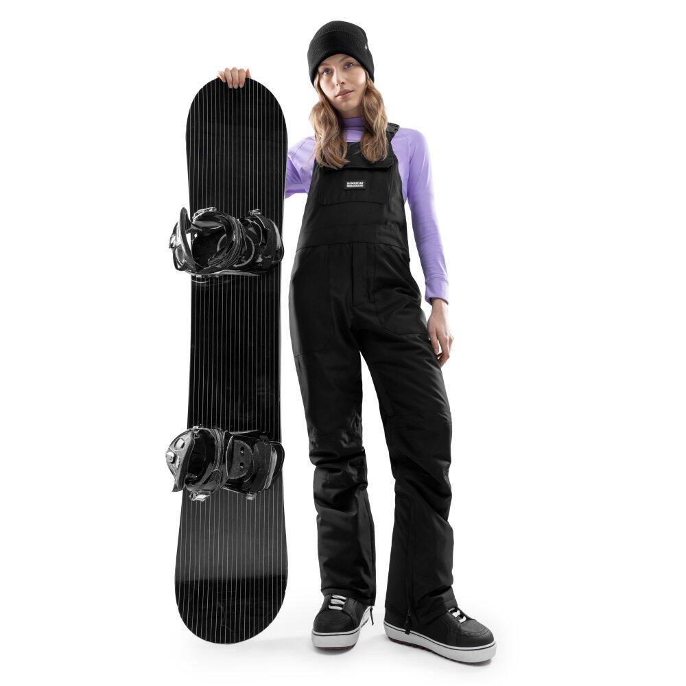 Damen Wintersport snowboard-trägerhose für B1-W Broad Peak Schwarz 3/8