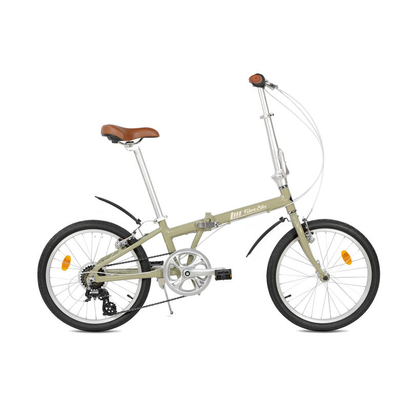 Folding - Bicicletă pliabilă din aluminiu de 20" cu 7 viteze. Beige