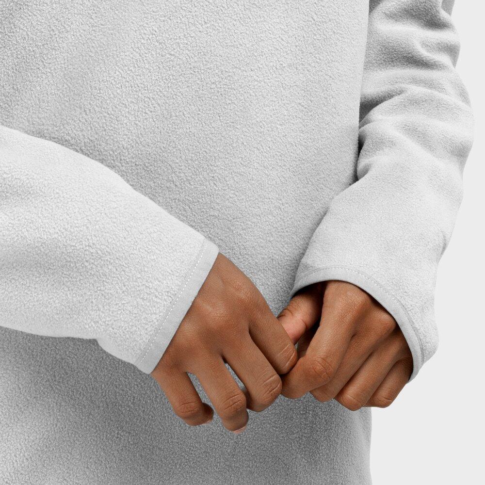 Pull polaire fin femme Sports d'hiver Limestone-W Gris Nacré 5/7