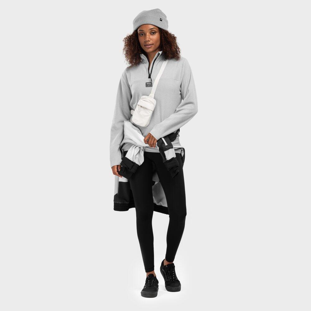 Pull polaire fin femme Sports d'hiver Limestone-W Gris Nacré 4/7