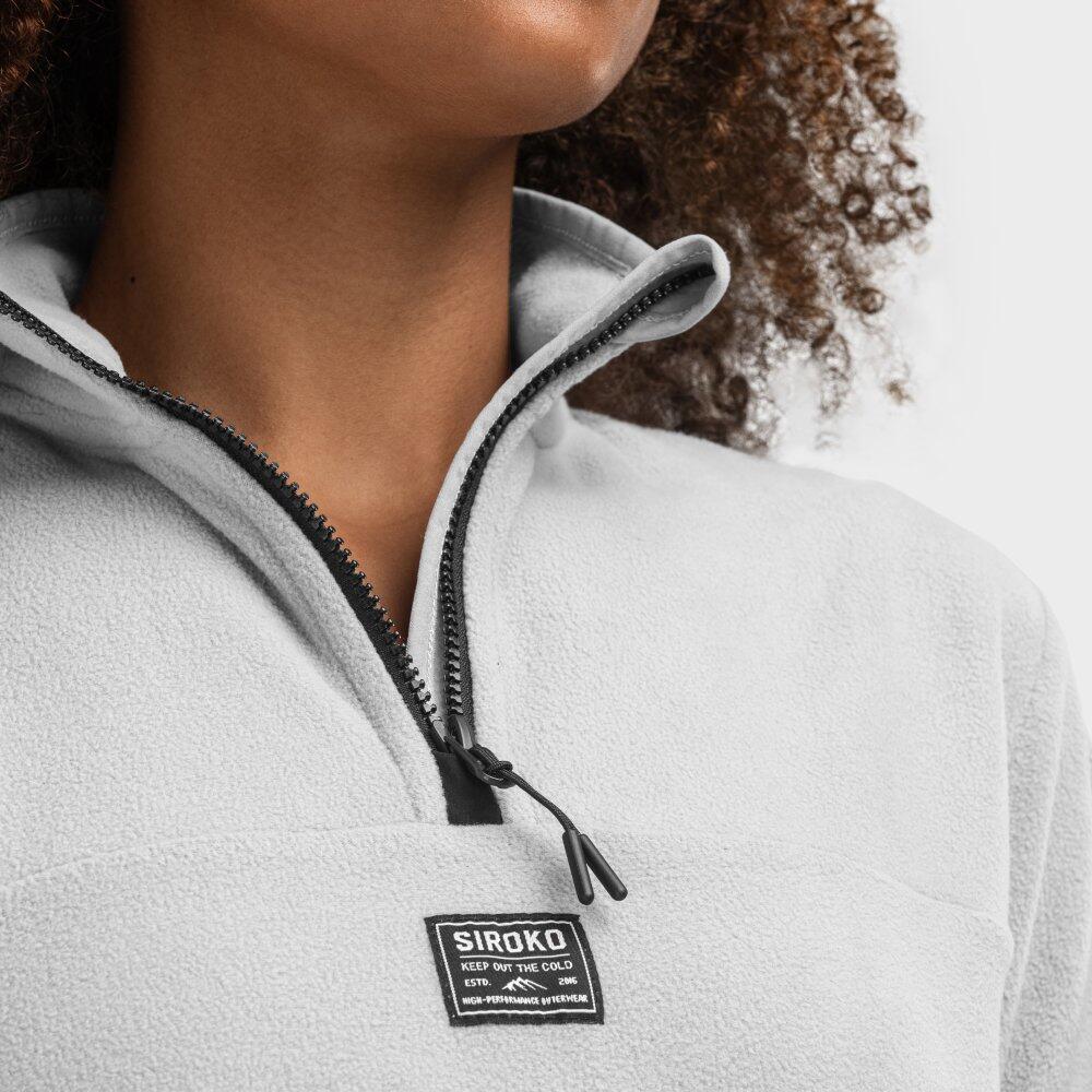 Pull polaire fin femme Sports d'hiver Limestone-W Gris Nacré 6/7
