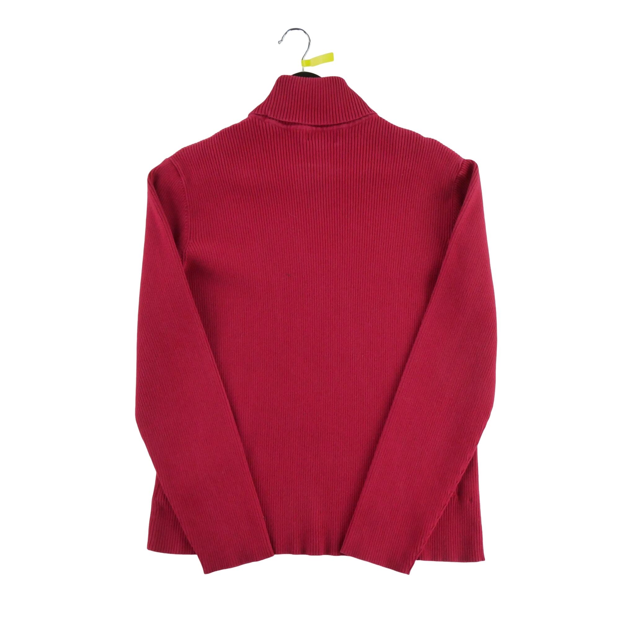 Segunda Vida - Suéter de cuello alto rojo para mujer - En buenas condiciones 2/7