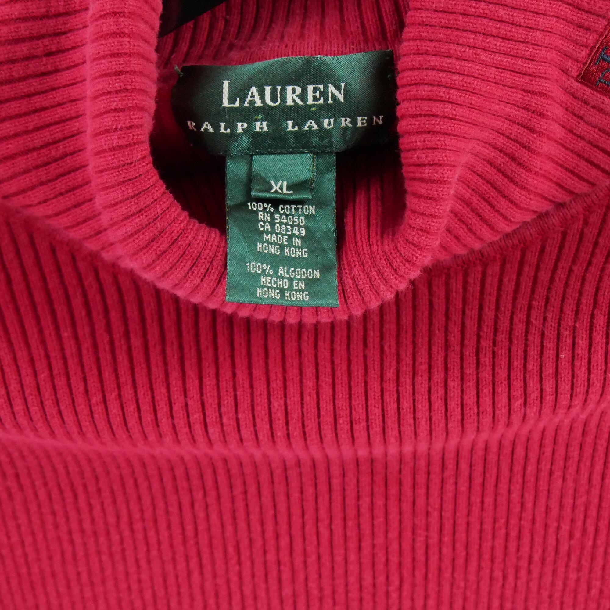 Segunda Vida - Suéter de cuello alto rojo para mujer - En buenas condiciones 7/7