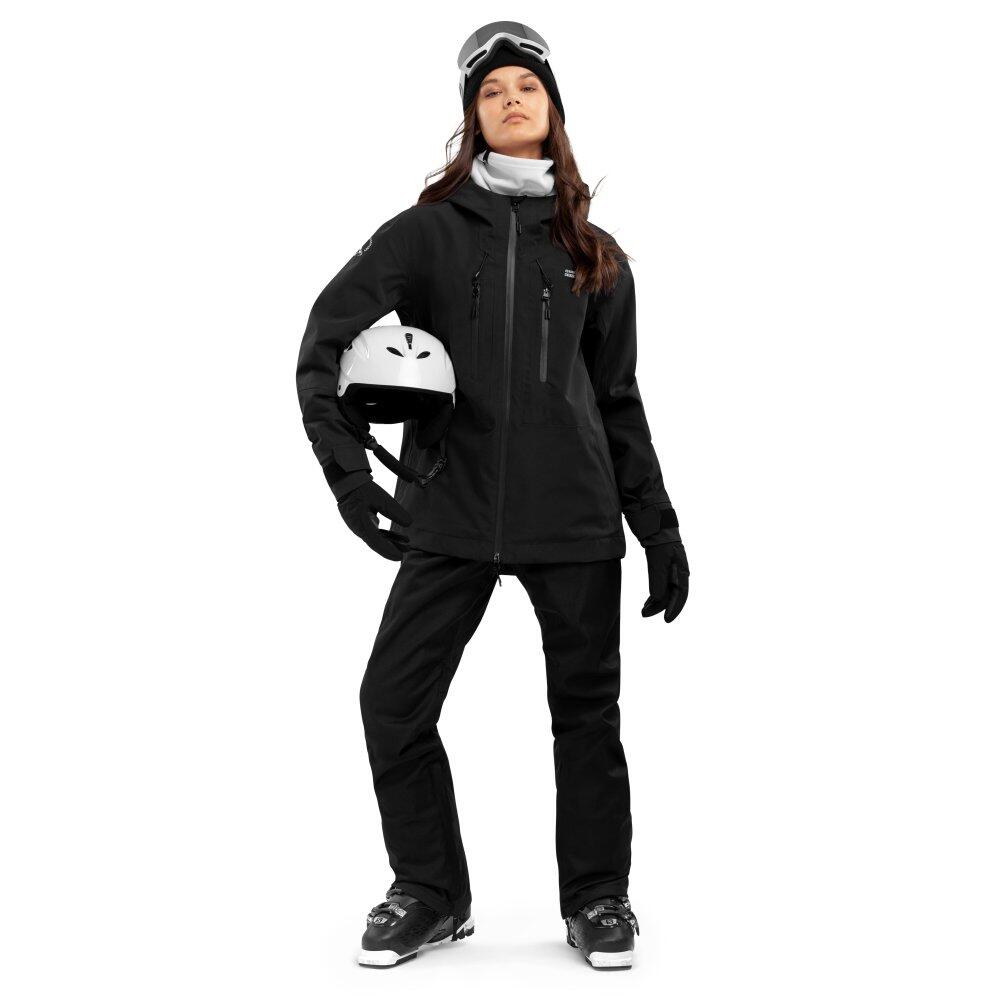 Calças de snowboard hardshell mulher Desportos de inverno P2-W Peyto Preto 3/7