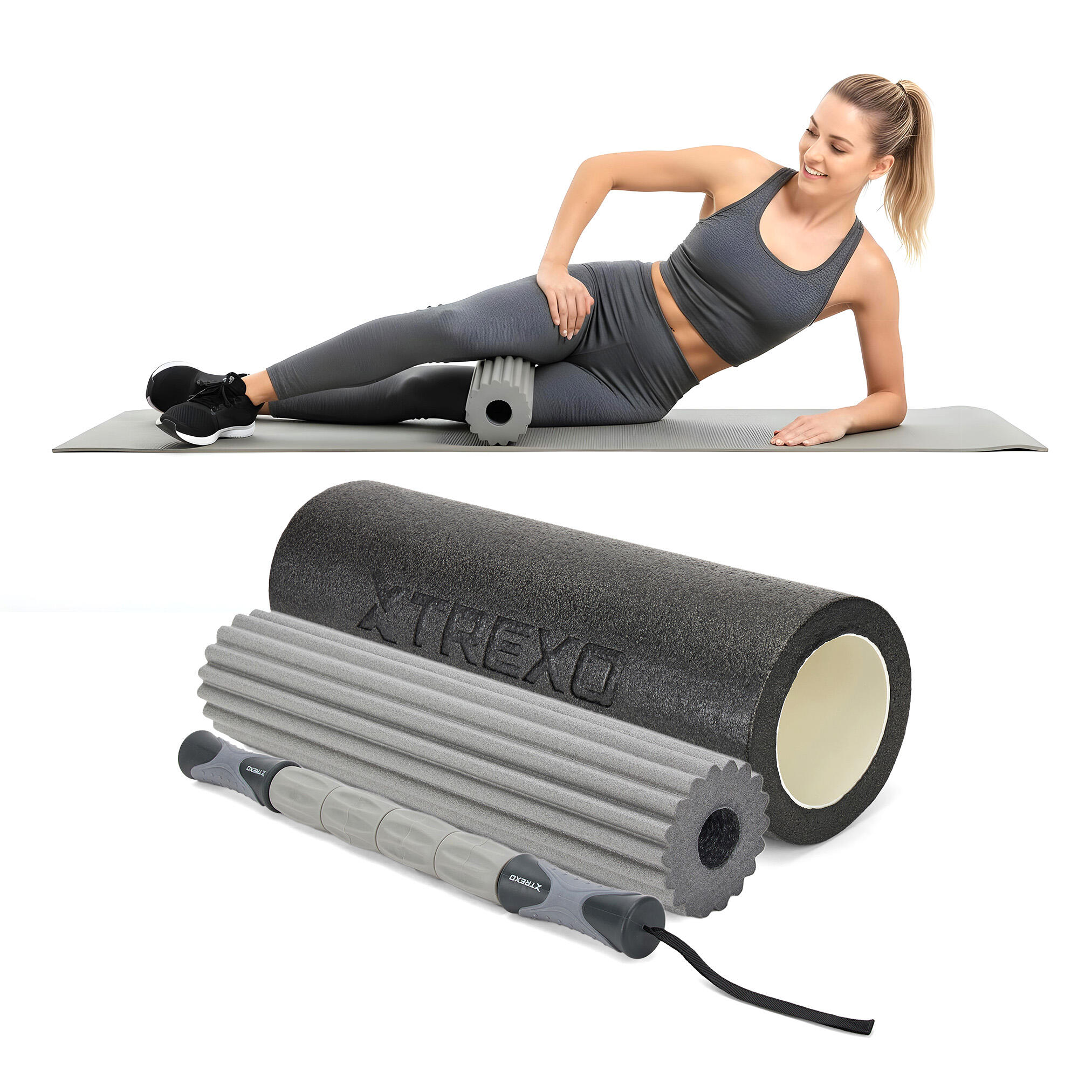 XTREXO Rolo TREXO 3 em 1 TXO-B4Z028-BK