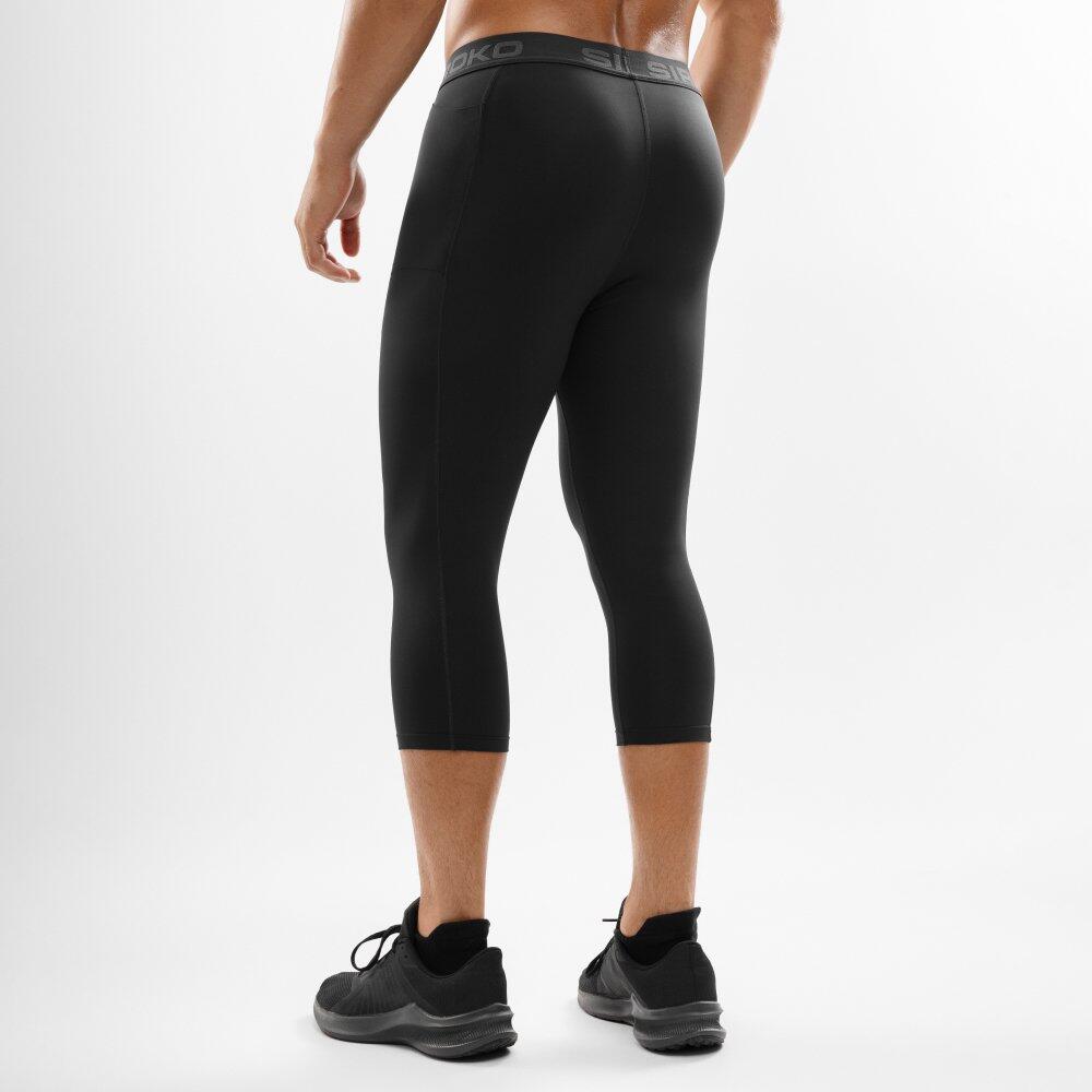 Mallas deportivas capri hombre fitness Enlli Negro 6/6