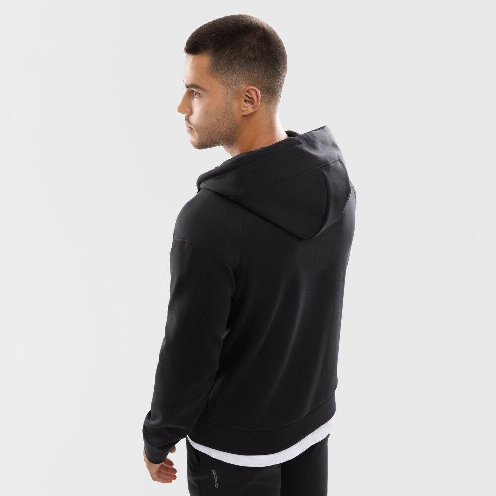Sweat à capuche fitness zippé homme Intrepid Noir 6/7