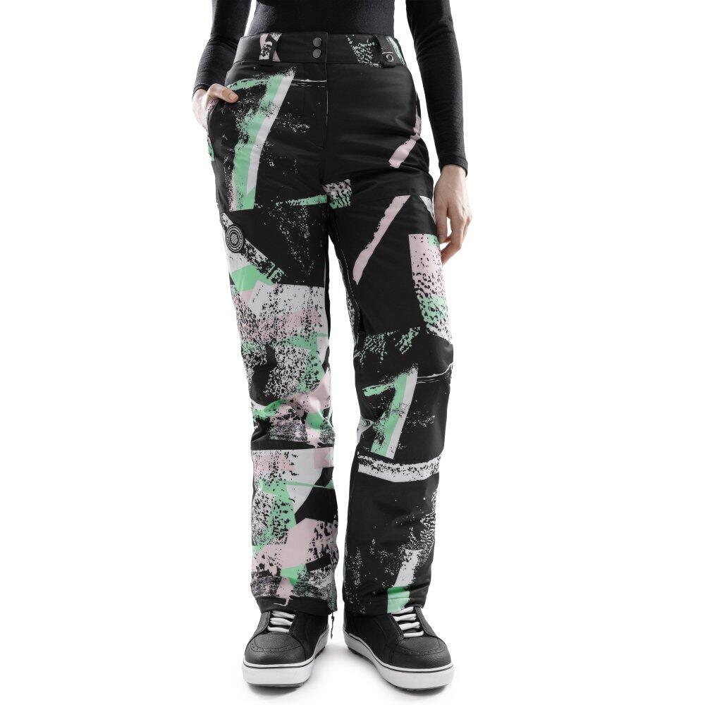 SIROKO Pantaloni da snowboard da donna Sport invernali P1-W Groove Multicolore