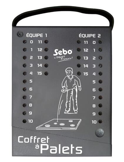 Coffret vide pour palets fonte, coloris gris