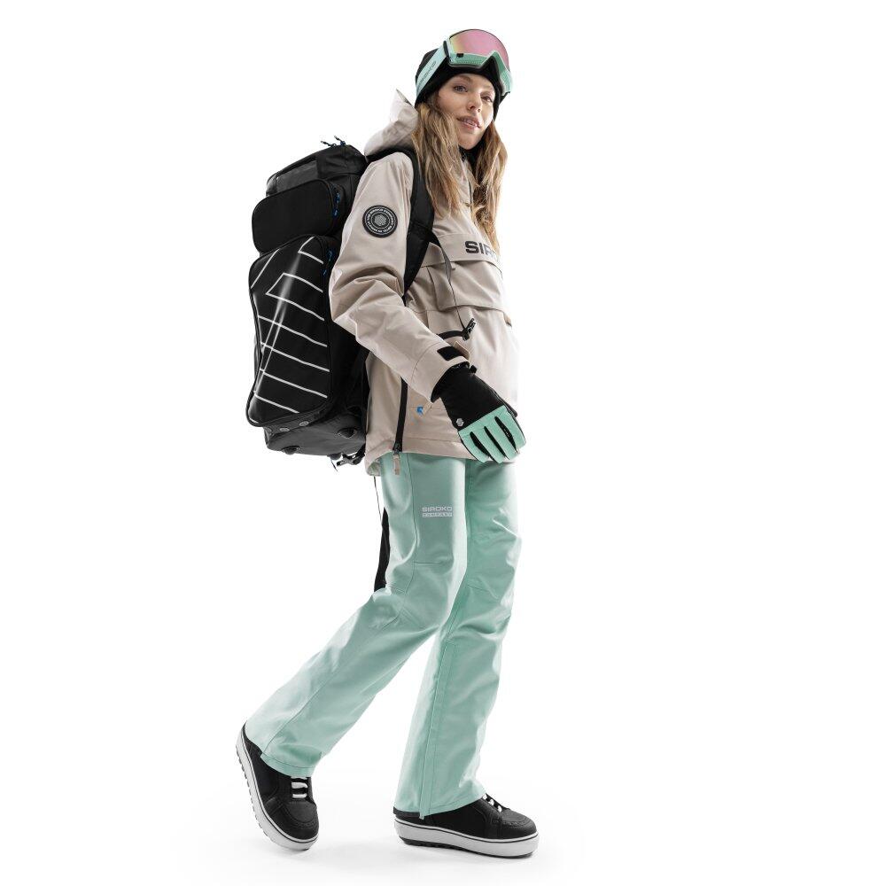 Pantalon snowboard hardshell femme Sports d'hiver P2-W Auburn Vert 3/8
