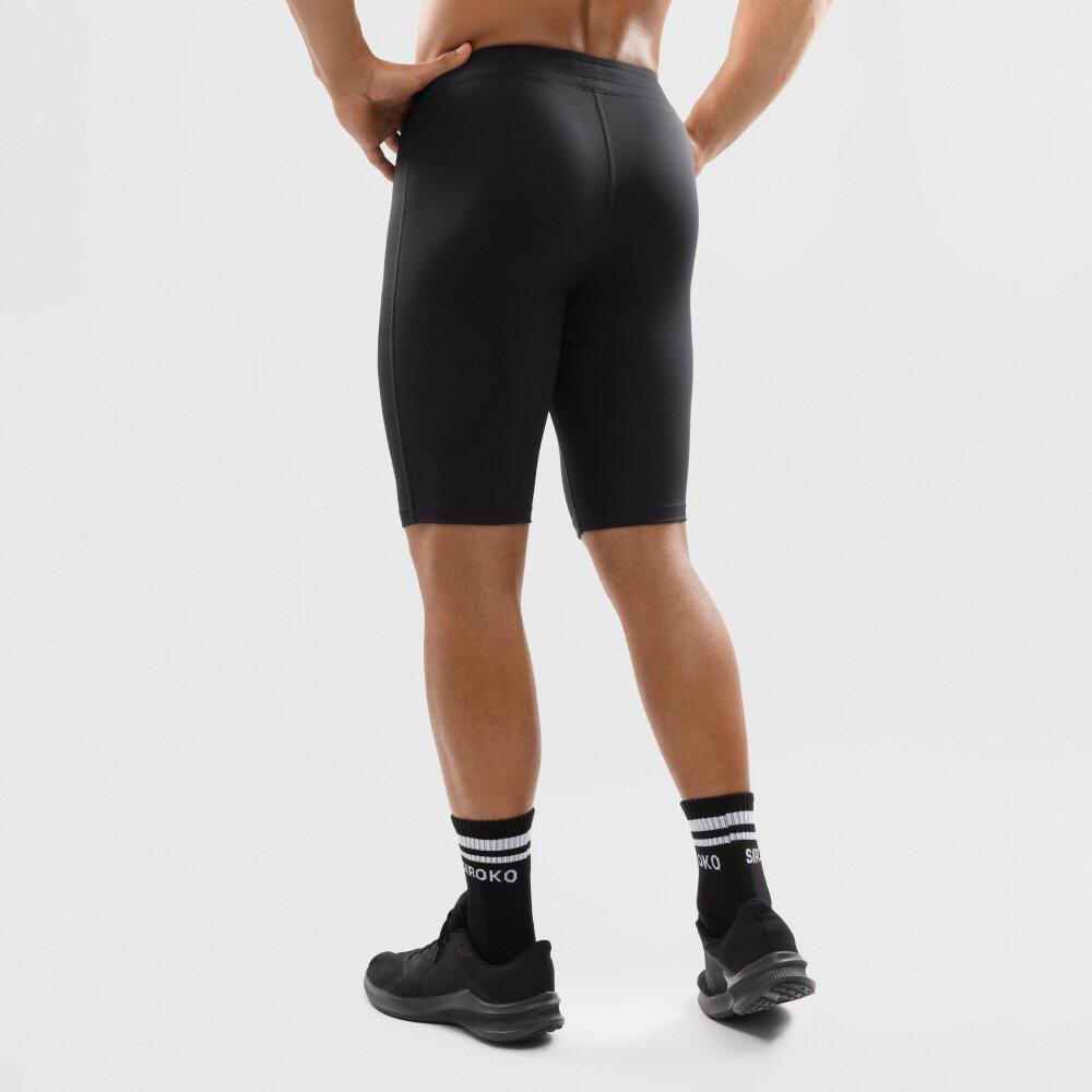 Herren Fitness radlerhose training Press Schwarz 6/6