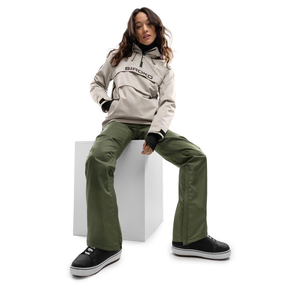 Pantalon snowboard hardshell femme Sports d'hiver P2-W Taiga Vert 3/7