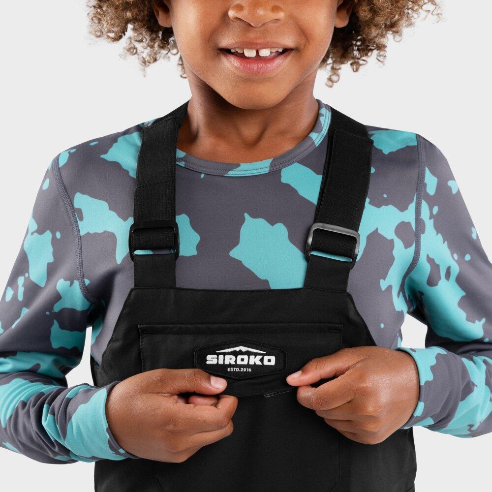 Kinder Wintersport Snowboard-Trägerhose für Jungen KB1 Fierce Schwarz 6/7
