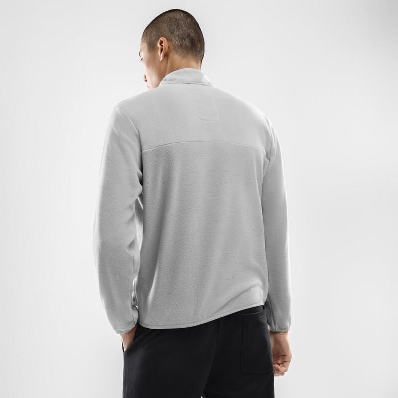 Pulover fleece subțire pentru bărbați Limestone Gri Perlat