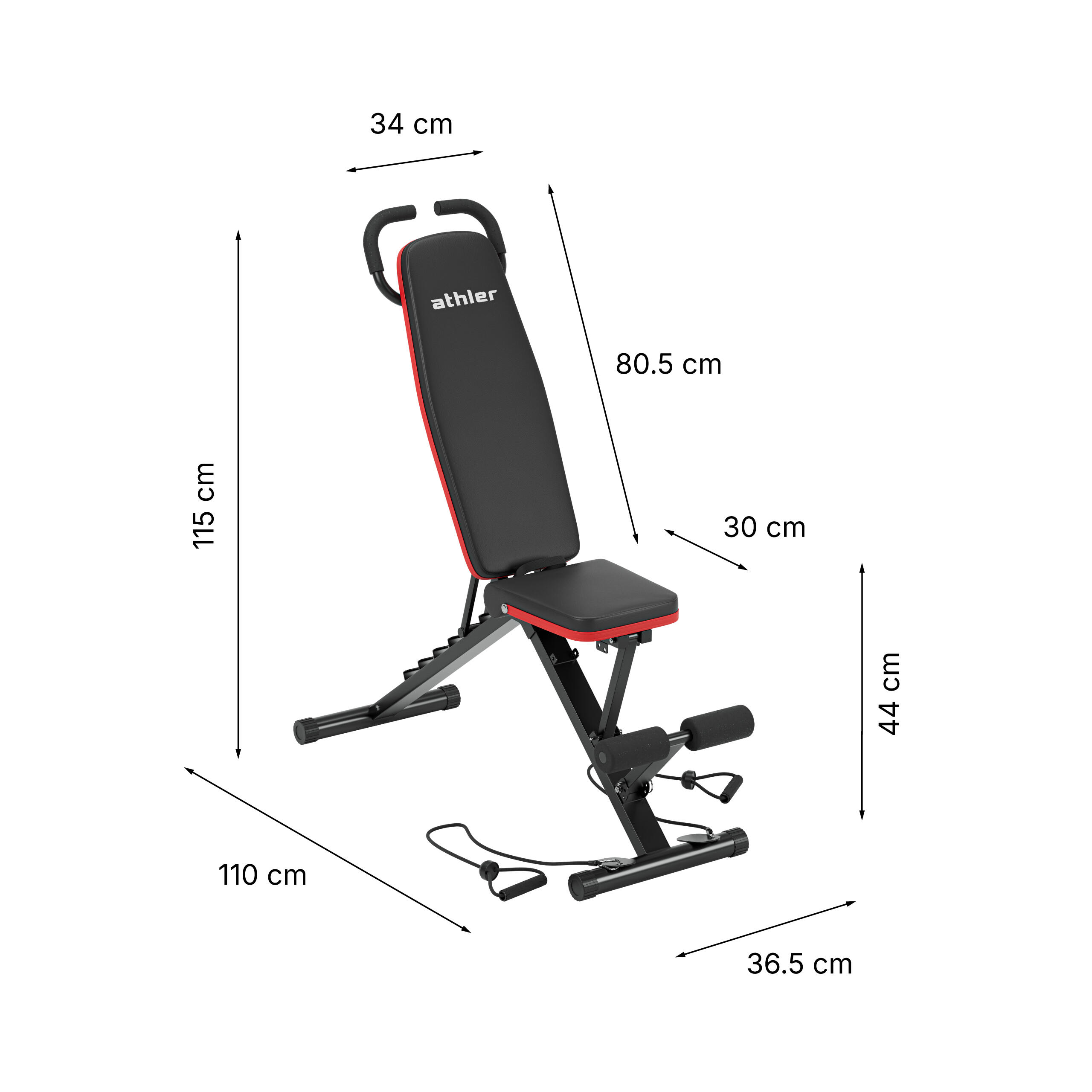 Banc de musculation Athler Gorilla 15 : pupitre biceps et banc romain. 6/7