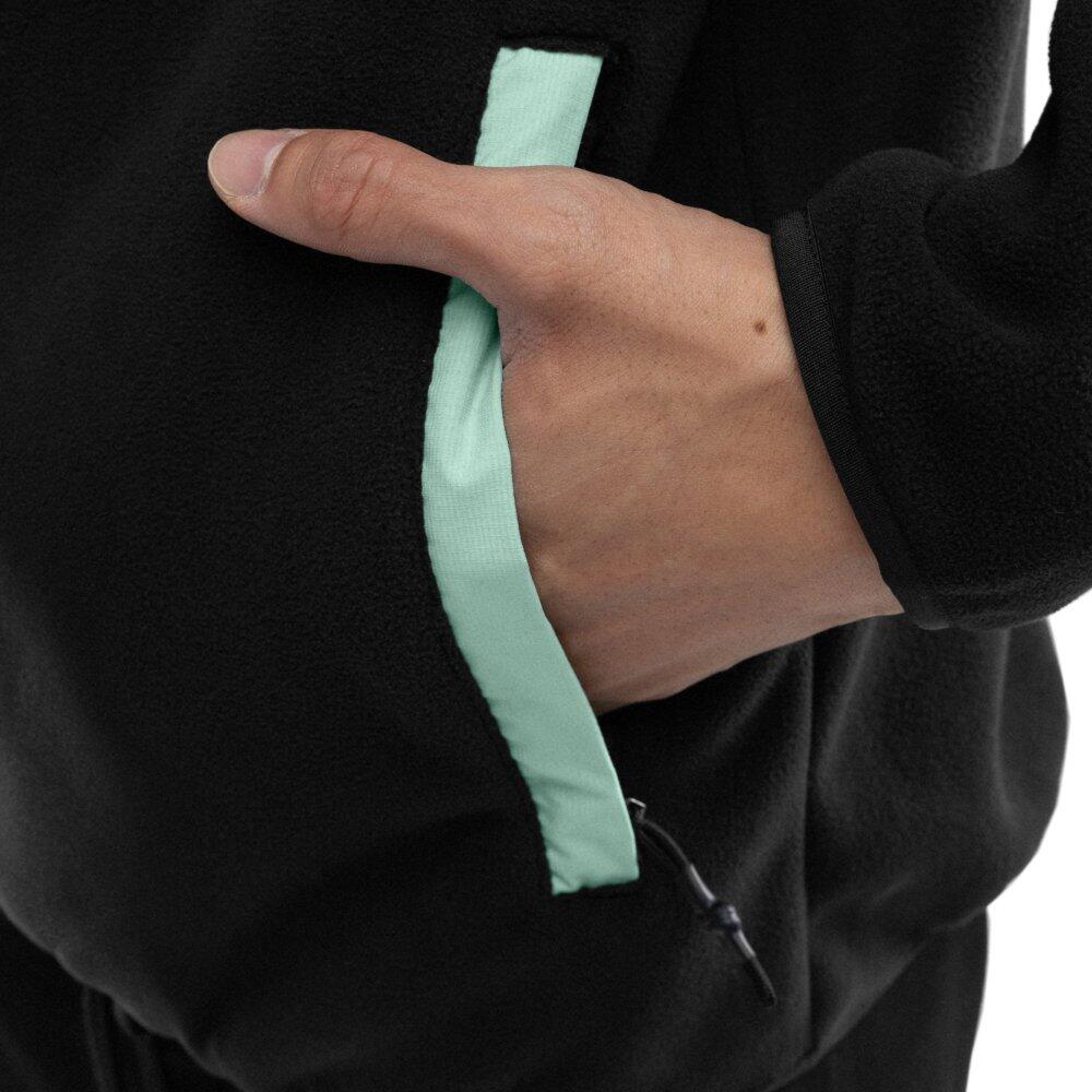 Camisola polar grossa com meio fecho para homem Desportos de inverno Stowe Preto 5/7