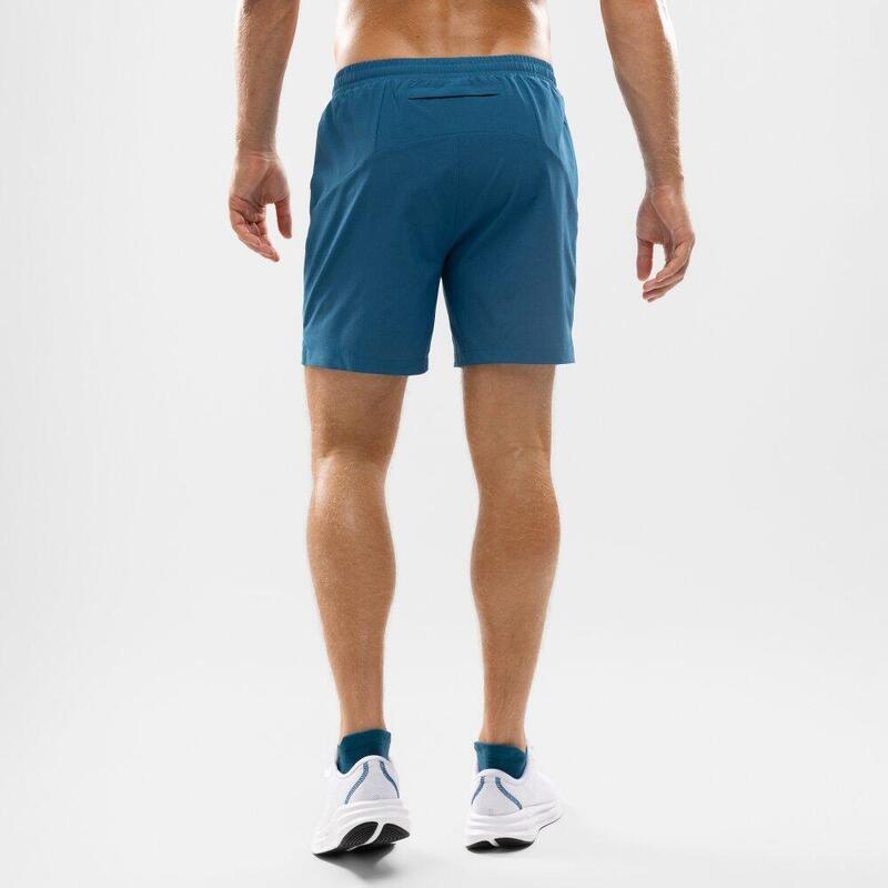 Pantaloni scurți dublu strat pentru alergare pentru bărbați Admix Blue Albast